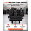 VEVOR 3-in-1 Gas Powered Air Compressor Generator Welder Combo, 14 HP 30 Gallon Air Compressor + 6000W Generator + 200A Welder, 14 CFM at 90 PSI Gas-Driven Air Compression System for Workshop Jobsite