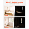 VEVOR Blackout Curtains, 63 Inch Length 2 Panels Set, 42 Inch Wide Each, Thermal Insulated Blackout Light Blocking Drapes, with Grommets, Polyester Curtains for Bedroom Living Room Window, Black