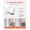 VEVOR Blackout Curtains, 84 Inch Length 2 Panels Set, 52 Inch Wide Each, Thermal Insulated 100% Blackout Light Blocking Drapes, 3-Layer, with Grommets, Curtains for Bedroom Living Room Window, White