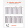 VEVOR Blackout Curtains, 84 Inch Length 2 Panels Set, 52 Inch Wide Each, Thermal Insulated 100% Blackout Light Blocking Drapes, 3-Layer, with Grommets, Curtains for Bedroom Living Room Window, White