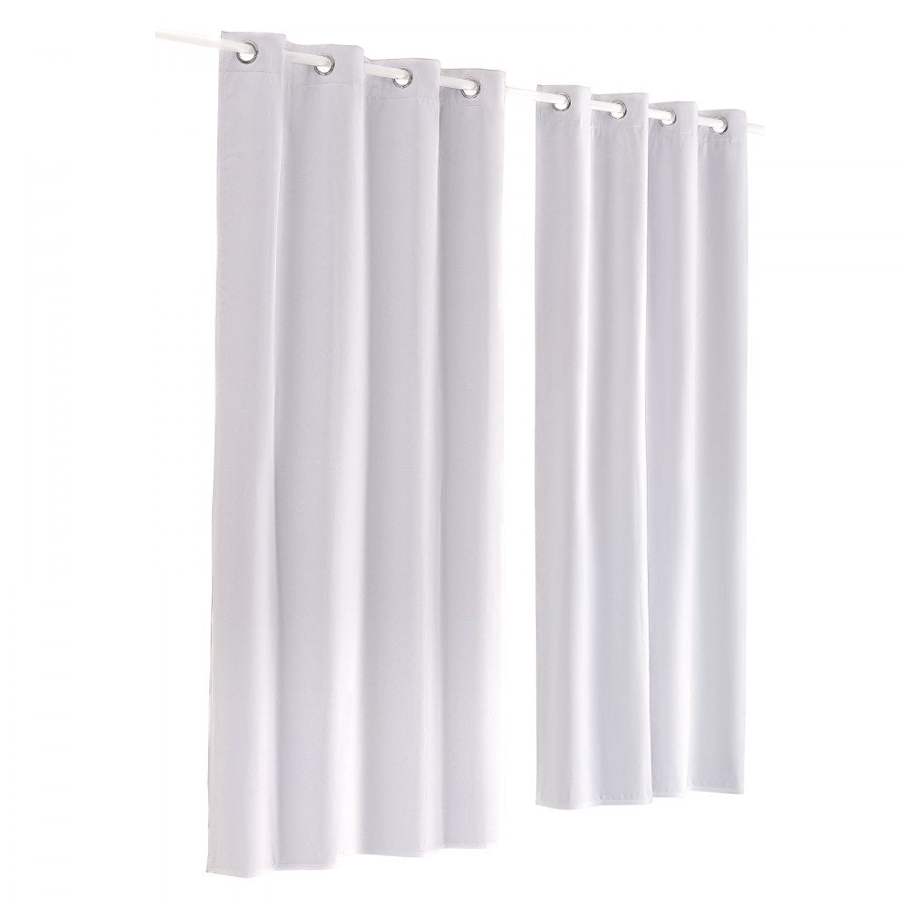 VEVOR Blackout Curtains, 84 Inch Length 2 Panels Set, 52 Inch Wide Each, Thermal Insulated 100% Blackout Light Blocking Drapes, 3-Layer, with Grommets, Curtains for Bedroom Living Room Window, White