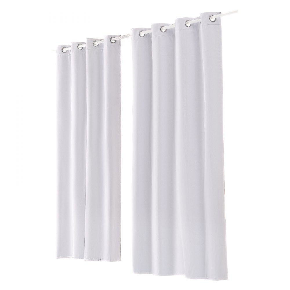 VEVOR Blackout Curtains, 84 Inch Length 2 Panels Set, 52 Inch Wide Each, Thermal Insulated 100% Blackout Light Blocking Drapes, 3-Layer, with Grommets, Curtains for Bedroom Living Room Window, White