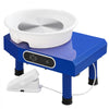 VEVOR Pottery Wheel, 10 in Ceramic Wheel Forming Machine, 60-300 RPM Adjustable Speed with Foot Pedal, ABS Detachable Basin, Manual LCD Panel, Sculpting Tool and Apron, for Home Pottery Craft DIY