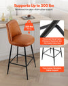 VEVOR bar stool set of 3, brown - feature graphic supports up to 300 lbs