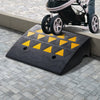 VEVOR Rubber Curb Ramp 6" Rise Height Sidewalk Curb Ramp, 14.6" Width 19.3" Length Driveway Ramp for Curb, 15T Heavy Duty Rubber Ramp for Forklifts, Trucks, Buses, Cars, Wheelchairs, Bikes