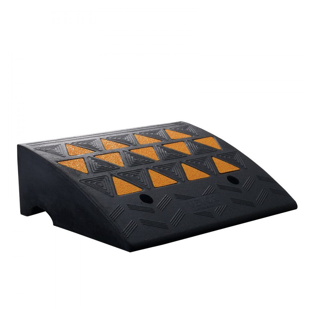 VEVOR Rubber Curb Ramp 6" Rise Height Sidewalk Curb Ramp, 14.6" Width 19.3" Length Driveway Ramp for Curb, 15T Heavy Duty Rubber Ramp for Forklifts, Trucks, Buses, Cars, Wheelchairs, Bikes