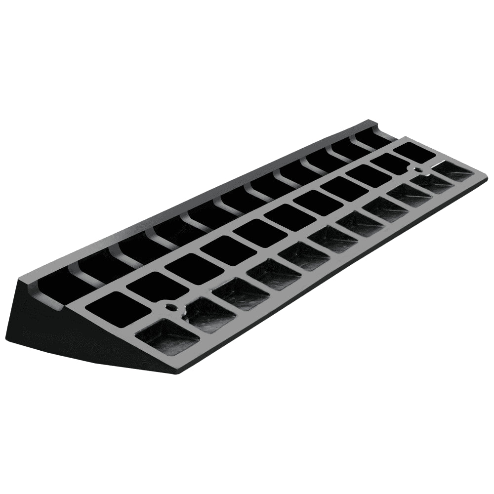 VEVOR Rubber Curb Ramp 3.7" Rise Height Sidewalk Curb Ramp, 10" Width 39.4" Length Driveway Ramp for Curb, 15T Heavy Duty Rubber Ramp for Forklifts, Trucks, Buses, Cars, Wheelchairs, Bikes