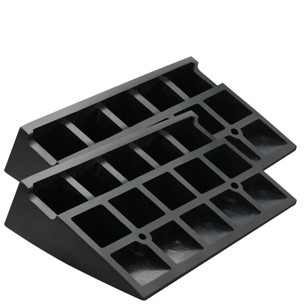VEVOR Rubber Curb Ramp 2 Pack, 5" Rise Height Heavy-Duty 33069 lbs/15 T Capacity Threshold Ramps, Driveway Ramps with Stable Grid Structure for Cars, Wheelchairs, Bikes, Motorcycles