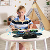 VEVOR Electric Drum Set, 9 Pads, Roll-up Drum Practice Pad, Electronic Drumset with Headphone Jack, Double Pedals, Drum Sticks, Built-in Dual Speakers, MIDI, Portable Instrument Toy for Kids Ages 3+