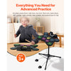 VEVOR Electric Drum Set, 9 Pads, Roll-up Drum Practice Pad, Electronic Drumset with Headphone Jack, Stand, Double Pedals, Light Up Drum Sticks, Built-in Dual Speakers, Instrument Toy for Kids Ages 3+