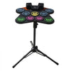 VEVOR Electric Drum Set, 9 Pads, Roll-up Drum Practice Pad, Electronic Drumset with Headphone Jack, Stand, Double Pedals, Light Up Drum Sticks, Built-in Dual Speakers, Instrument Toy for Kids Ages 3+