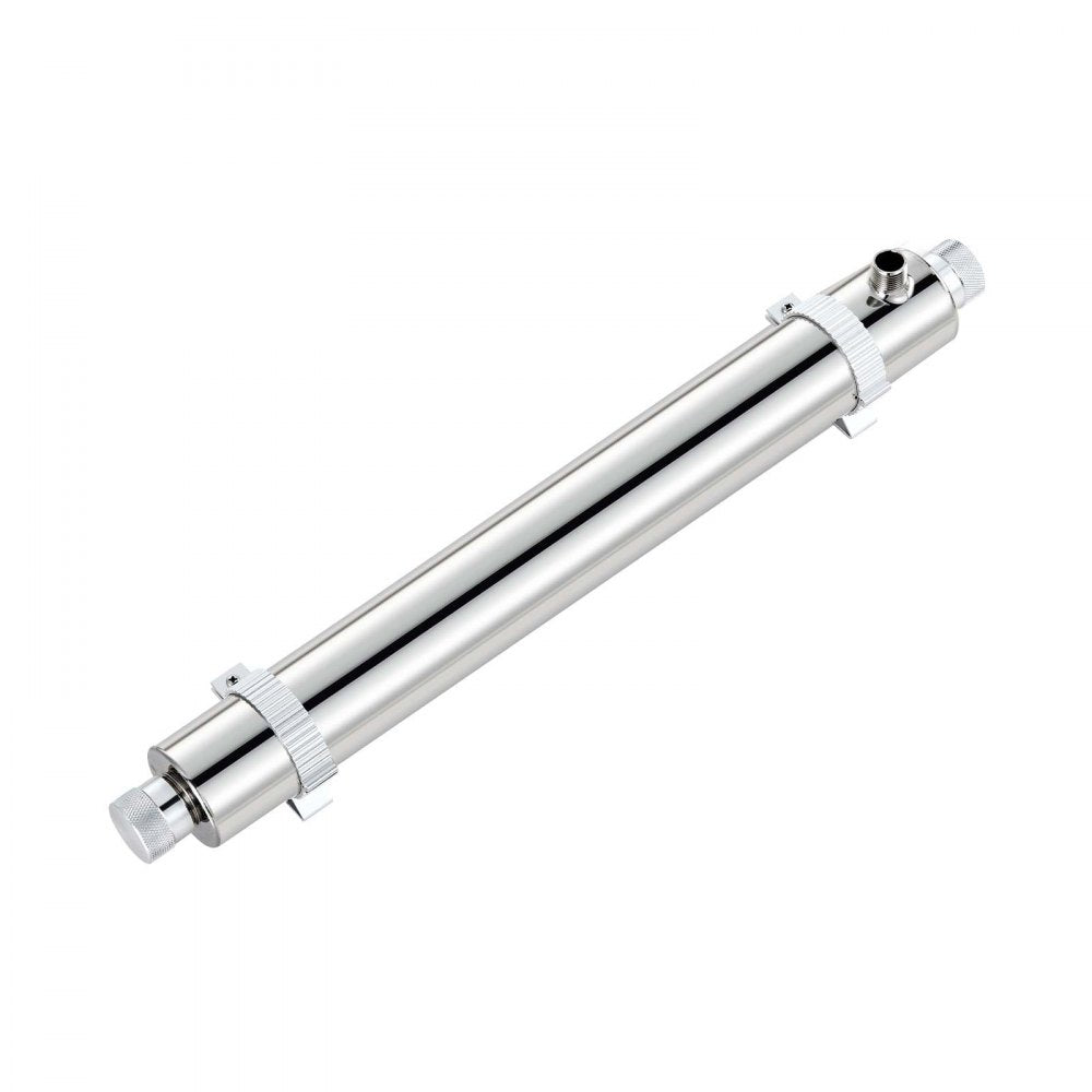 VEVOR UV Water Purifier, 25W 6GPM, 110V Versatile Ultraviolet Water Purifier Filter with Stainless Steel Housing, Whole House UV Water Filter with Quartz Sleeve Fit for Shower/Drinking/Cleaning