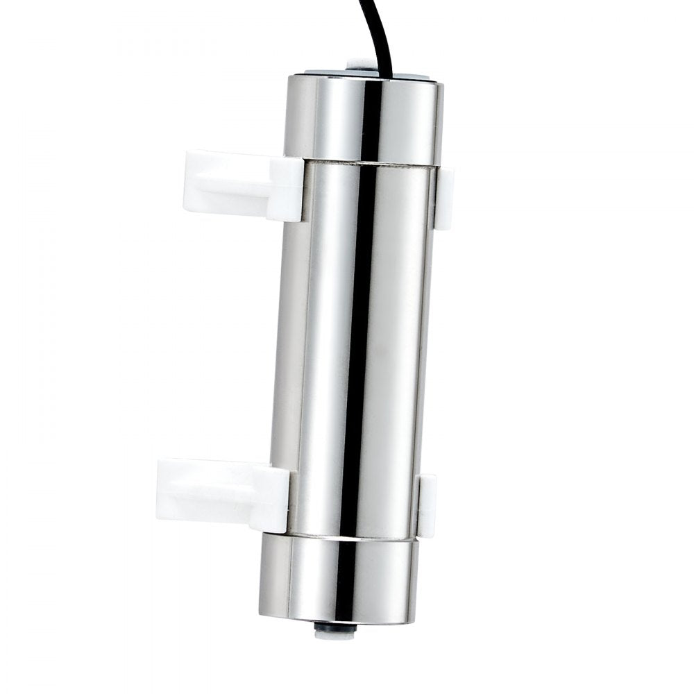 VEVOR UV Water Purifier, 8W 1GPM, 110V Versatile Ultraviolet Water Purifier Filter with Stainless Steel Housing, Whole House UV Water Filter with Quartz Sleeve Fit for Shower/Drinking/Cleaning