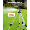 VEVOR Impact Sprinkler on Tripod Base, Heavy Duty Tripod Sprinklers with Brass Head & 3/4" Connector, 360 Degree Large Area Coverage Irrigation Sprinkler, Adjustable Heights Sprinkler for Yard Gray