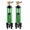 VEVOR Impact Sprinkler on Tripod Base, 2 Packs, Heavy Duty Tripod Sprinklers with Brass Head & 3/4"NH Connector, 360 Degree Large Area Irrigation Sprinkler, Adjustable Heights Sprinkler for Yard