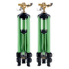 VEVOR Impact Sprinkler on Tripod Base, 2 Packs, Heavy Duty Tripod Sprinklers with Brass Head & 3/4"NH Connector, 360 Degree Large Area Irrigation Sprinkler, Adjustable Heights Sprinkler for Yard