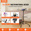 VEVOR Projector Stand with Wheels, Laptop Stand Tripod Adjustable Height from 31.3 to 67.3", Projector Tripod Stand with 2 Trays & Gooseneck Phone Holder, for Outdoor Movies, Home, Office or Studio