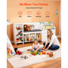VEVOR Kids Reading Nook, Wooden Storage Bench with Backrest, Kids Bookshelf & Toy Organizer, Large Toy Box Chest for Playroom, Living Room or Entryway, Easy Assembly, 66.9 x 15.8 x 31.5 in, White