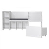 VEVOR Kids Reading Nook, Wooden Storage Bench with Backrest, Kids Bookshelf & Toy Organizer, Large Toy Box Chest for Playroom, Living Room or Entryway, Easy Assembly, 66.9 x 15.8 x 31.5 in, White
