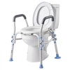 VEVOR Raised Toilet Seat with Arms, 300 lbs Load Capacity, Adjustable Height, Widened Commode Elevated Toilet Seat Riser with Handles and Splash Guard for Seniors, Elderly, Handicap, Disabled, Adults