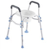 VEVOR Raised Toilet Seat with Arms, 300 lbs Load Capacity, Adjustable Height, Widened Commode Elevated Toilet Seat Riser with Handles and Splash Guard for Seniors, Elderly, Handicap, Disabled, Adults