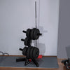 VEVOR Weight Plate Rack, L Frame Weight Plate Tree for 2-Inch Weight Plates, Standard Weight Plate Tree, 500 lbs Load Capacity Weight Storage Holder, Home Gym Barbell Rack Storage Stand, Black & Red