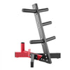 VEVOR Weight Plate Rack, L Frame Weight Plate Tree for 2-Inch Weight Plates, Standard Weight Plate Tree, 500 lbs Load Capacity Weight Storage Holder, Home Gym Barbell Rack Storage Stand, Black & Red