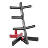 VEVOR Weight Plate Rack, L Frame Weight Plate Tree for 2-Inch Weight Plates, Standard Weight Plate Tree, 500 lbs Load Capacity Weight Storage Holder, Home Gym Barbell Rack Storage Stand, Black & Red