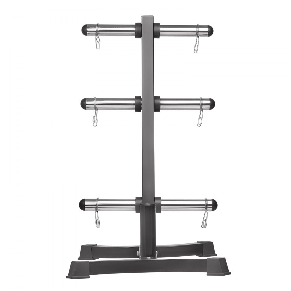 VEVOR Weight Plate Rack, L Frame Weight Plate Tree for 2-Inch Weight Plates, Standard Weight Plate Tree, 1000 lbs Load Capacity Weight Storage Holder, Home Gym Barbell Rack Storage Stand, Black