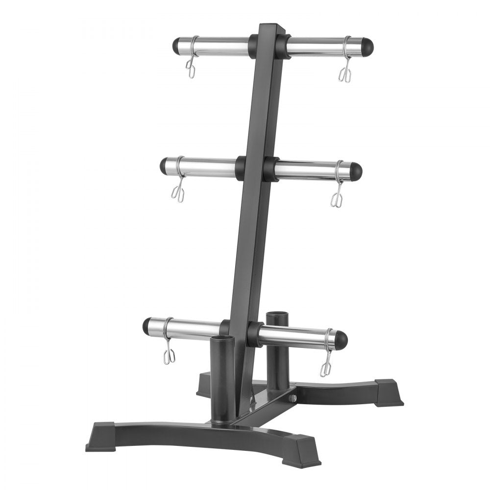 VEVOR Weight Plate Rack, L Frame Weight Plate Tree for 2-Inch Weight Plates, Standard Weight Plate Tree, 1000 lbs Load Capacity Weight Storage Holder, Home Gym Barbell Rack Storage Stand, Black