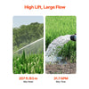 VEVOR Deep Well Submersible Pump, 1 HP Output Power, 115V, 31.7 GPM Flow 207 ft Head, with 32.81 ft Cord External Control Box, Stainless Steel Water Pump, for Industrial Irrigation and Home Use, IP68