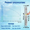 VEVOR Deep Well Submersible Pump, 0.5HP 230V/60Hz, 28gpm 167ft Head, with 33ft Electric Cord, 4\" Stainless Steel Water Pumps for Industrial, Irrigation and Home Use, IP68 Waterproof Grade