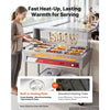 VEVOR Commercial Food Warmer 9 x 1/3 Pans Electric Steam Table 1500W, for Buffet Restaurant Catering, Stainless Steel Server with Additional 1/1 Pan, Acrylic Cover, Undershelf, and Rolling Stand