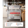 VEVOR Commercial Food Warmer 9 x 1/3 Pans Electric Steam Table 1500W, for Buffet Restaurant Catering, Stainless Steel Server with Additional 1/1 Pan, Acrylic Cover, Undershelf, and Rolling Stand