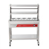 VEVOR Commercial Food Warmer 5 x 1/3 Pans Electric Steam Table 1500W, for Buffet Restaurant Catering Party, Professional Stainless Steel Server, with Undershelf, Rolling Stand, and Temp Control