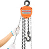 VEVOR Hand Chain Hoist, 1 Ton 2200 lbs Capacity, Manual Chain Block with Upgrade G80 Galvanized Chain, 20 ft Lifting Height, Heavy Duty Pulley Hoist for Garage Warehouse Automotive Machinery, Orange