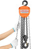 VEVOR Hand Chain Hoist, 3 Ton 6600 lbs Capacity, Manual Chain Block with Upgrade G80 Galvanized Chain, 10 ft Lifting Height, Heavy Duty Pulley Hoist for Garage Warehouse Automotive Machinery, Orange