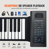 VEVOR 88 Keys Roll Up Keyboard Piano, 128 Rhythms, 128 Tones Portable Electric Digital Hand Roll Piano with Rechargeable Battery 2W Speaker LED Display 5 Ports MIDI Function, for Kids Beginners Adults