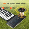 VEVOR 88 Keys Roll Up Keyboard Piano, 128 Rhythms, 128 Tones Portable Electric Digital Hand Roll Piano with Rechargeable Battery 2W Speaker LED Display 5 Ports MIDI Function, for Kids Beginners Adults