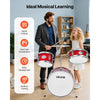 VEVOR Kids Drum Set, 3-Piece 14 in Junior Drum Sets, Beginner Drums Set with Adjustable Throne, Cymbal & Two Pairs of Drumsticks, Musical Learning Drums Instruments Kit, for Children Ages 6-13 (Red)