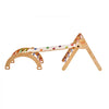 VEVOR Pikler Triangle Set, 5 in 1 Toddler Climbing Toys Indoor Playground, Large Size Wooden Climbing Gym for Toddlers 1-3 Years, Montessori Climbing Set with Triangle, Ramp, and Arch, Colorful