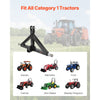 VEVOR 3 Point Hitch Receiver with 2 in Receiver, 3pt Quick Hitch Attachment, 3,000 lbs Capacity, Heavy Duty Tractor Tow Drawbar Adapter, Compatible with Kubota, Mahindra, John Deere, Massey Ferguson