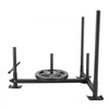 VEVOR Weight Training Sled, Pull Push Power Sled with Handle, Fitness Strength Resistance Training, Steel Workout Equipment for Athletic Exercise & Speed Improvement, Fit for 2" Weight Plate, Black