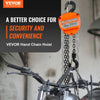 VEVOR Hand Chain Hoist, 1 Ton 2200 lbs Capacity 10 FT Come Along, G80 Galvanized Carbon Steel with Double-Pawl Brake, Auto Chain Leading & 360° Rotation Hook, for Garage Factory Dock