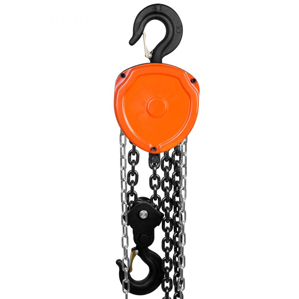 VEVOR  2 Ton Hand Chain Hoist 10 FT Come Along, 4400 lbs Capacity G80 Galvanized Carbon Steel with Double-Pawl Brake, Auto Chain Leading & 360° Rotation Hook, for Garage Factory Dock