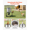 VEVOR Chicken Plucker Machine, 15.7 in Drum, 550W & 275RPM Electric Chicken Plucking Machine with 114 Soft Fingers & Transport Wheels, Stainless Steel Feather Remover for Processing 1-2 Chicks Once