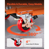 VEVOR Hydraulic Lift Table Cart, 330 lbs Capacity 50 in Lifting Height, for Material Handling, Moving, Transportation, Manual Double Scissor Lift Table, with 4 Wheels and Handle, Heavy-Duty Steel
