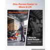 VEVOR Hydraulic Lift Table Cart, 770 lbs Capacity 50 in Lifting Height, for Material Handling, Moving, Transportation, Manual Double Scissor Lift Table, with 4 Wheels and Handle, Heavy-Duty Steel
