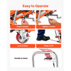 VEVOR Hydraulic Lift Table Cart, 770 lbs Capacity 50 in Lifting Height, for Material Handling, Moving, Transportation, Manual Double Scissor Lift Table, with 4 Wheels and Handle, Heavy-Duty Steel