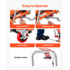 VEVOR Hydraulic Lift Table Cart, 500 lbs Capacity 50 in Lifting Height, for Material Handling, Moving, Transportation, Manual Double Scissor Lift Table, with 4 Wheels and Handle, Heavy-Duty Steel